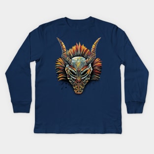 Killmonger Tribal Mask Kids Long Sleeve T-Shirt